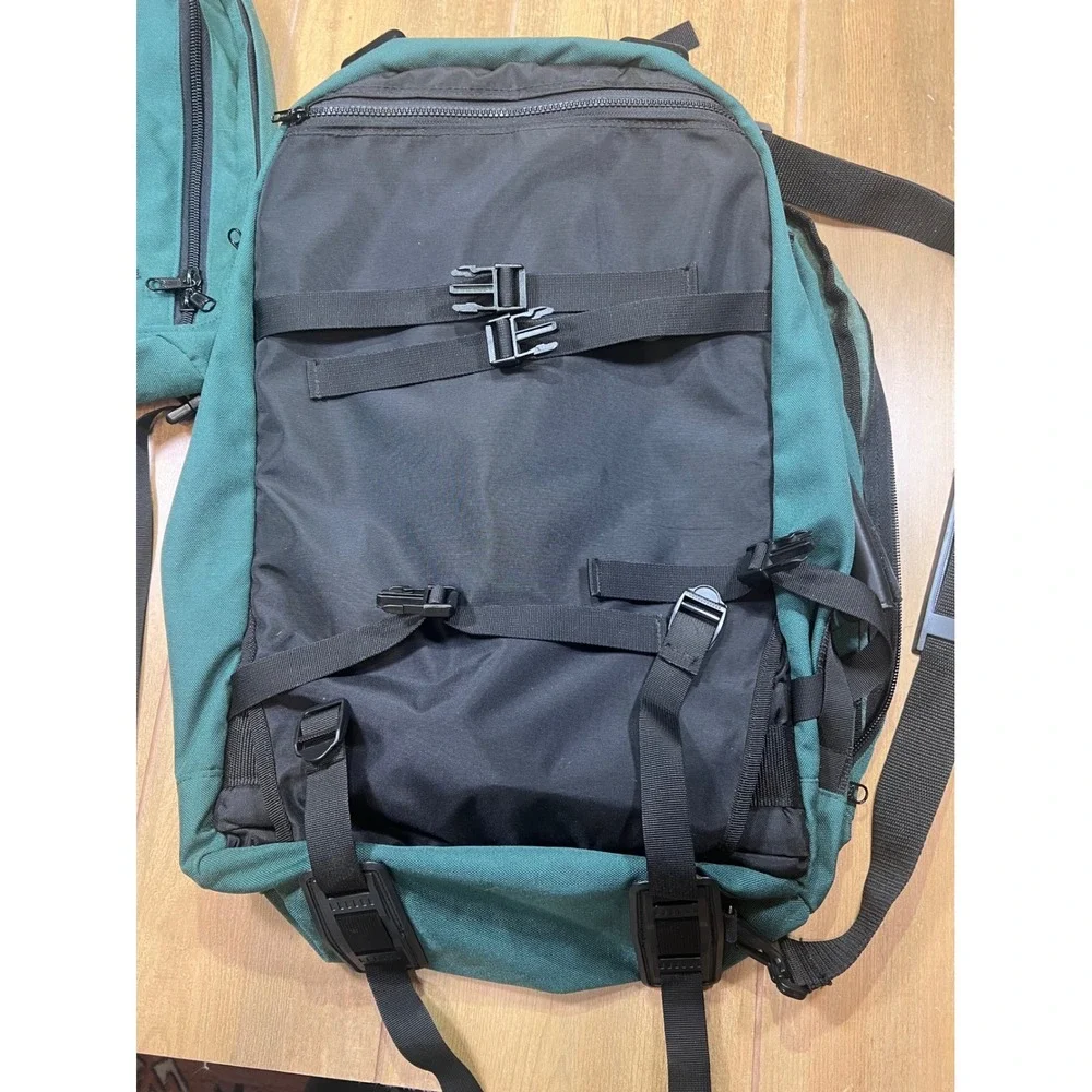Eddie Bauer Vintage 2-in-1 Detachable Daypack Backpack Forest Green Canvas